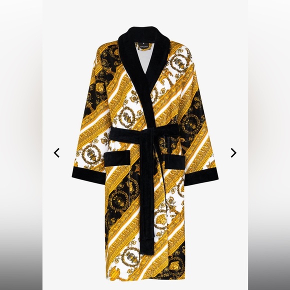 Versace | Intimates & Sleepwear | Versace Black I Love Baroque Robe ...